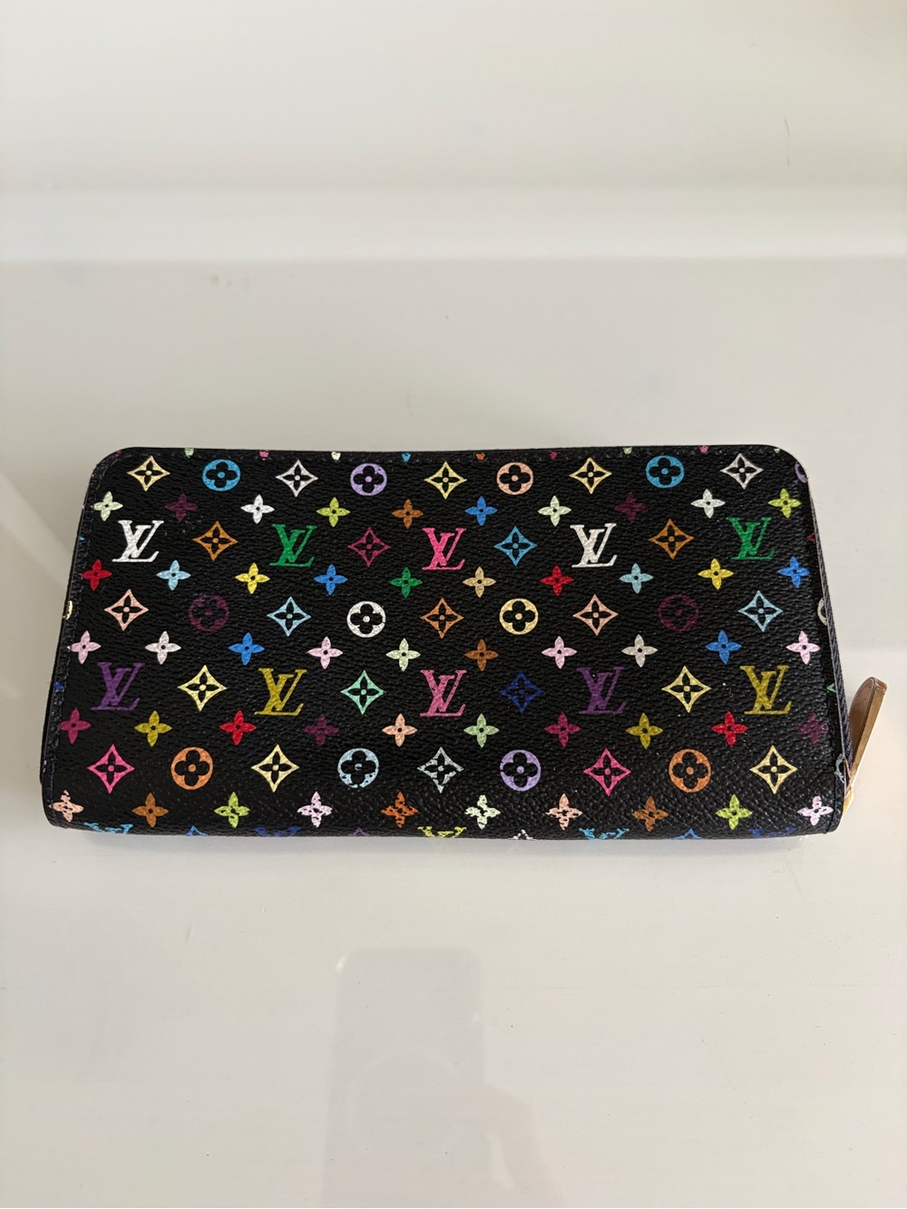 Louis Vuitton Black Monogram Multicolore Zippy Wallet